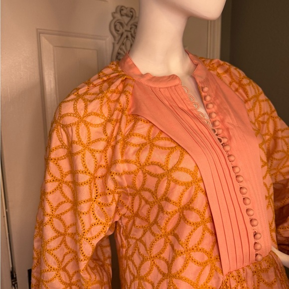 Roill Women A-Line Lace Loose. Baroque Button Down Long Sleeve Dressss.  #119 - Picture 4 of 14